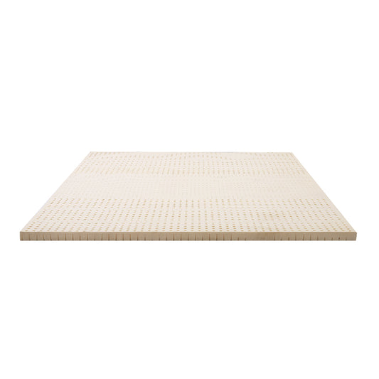 Giselle Bedding Latex Mattress Topper, 5cm Thick Cooling Bed Pad for Side Sleepers Pain Relief, 7 Zone Foldable Mat with Washable Cover for Guest Room Bedroom Double