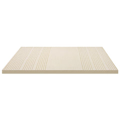 Giselle Bedding Latex Mattress Topper, 7.5cm Thick 7-Zone Pressure Relief Bed Pad with Washable Cover, Cooling Breathable Mat for Side Sleepers & Back Pain, Beige Double