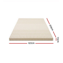 Giselle Bedding Latex Mattress Topper, 7.5cm Thick 7-Zone Pressure Relief Bed Pad with Washable Cover, Cooling Breathable Mat for Side Sleepers & Back Pain, Beige King Single