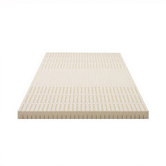 Giselle Bedding Latex Mattress Topper, 7.5cm Thick 7-Zone Pressure Relief Bed Pad with Washable Cover, Cooling Breathable Mat for Side Sleepers & Back Pain, Beige Single