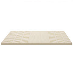 Giselle Bedding Latex Mattress Topper, 7.5cm Thick 7-Zone Pressure Relief Bed Pad with Washable Cover, Cooling Breathable Mat for Side Sleepers & Back Pain, Beige Single