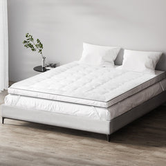 Giselle Bedding Pillowtop Mattress Topper 5cm Thick Mattress Pad for Back Pain Relief & Old Beds Machine Washable 500GSM Breathable Protector Single