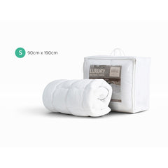Giselle Bedding Pillowtop Mattress Topper 5cm Thick Mattress Pad for Back Pain Relief & Old Beds Machine Washable 500GSM Breathable Protector Single