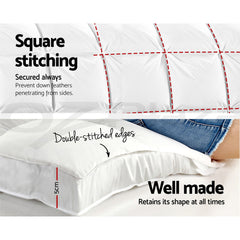 Giselle Bedding Pillowtop Mattress Topper 5cm Thick Pad for Back Pain Relief Washable Underlay Protector 1000GSM Microfibre Filling 45cm Deep Pocket Single