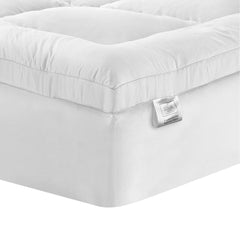 Giselle Bedding Pillowtop Mattress Topper 5cm Thick Pad for Back Pain Relief Washable Underlay Protector 1000GSM Microfibre Filling 45cm Deep Pocket Single