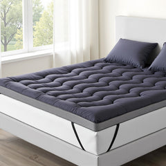 Giselle Bedding 5cm Pillowtop Topper Bamboo Polyester Blend Fibre Pad for Back Pain Relief Washable Overfilled Bed Protector 500GSM King