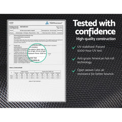 Everfit 12FT Trampoline for Kids w/ Ladder Trampoline Enclosure Safety Net Rebounder Orange