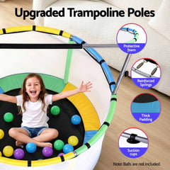 Everfit 55inch Trampoline Kids Rebounder with Basketball Set Sandbag Boxing Game