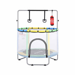 Everfit 55inch Trampoline Kids Rebounder with Basketball Set Sandbag Boxing Game