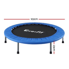Everfit 40-Inch Fitness Trampoline Rebounder Mini Round Trampoline Home Workouts