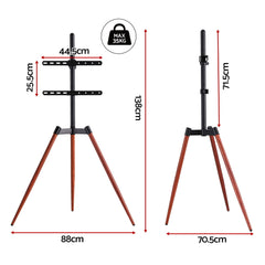 Artiss TV Stand 32-65 inch LED LCD Screen Wooden Tripod Easel Height Adjustable