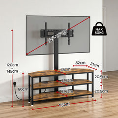 Artiss Corner TV Stand 32-70" w/ Mount LED Lights & Power Outlet Space Saving