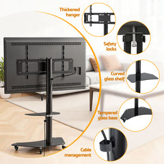 Artiss 40-100" TV Stand Mount Bracket Universal Adjustable Height with Wheels