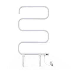 Devanti Heated Towel Rail Freestanding Wall Mounted S-Shape Electric Warmer Rack