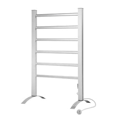 Devanti Electric Heated Towel Rail Rack 6 Bars with Timer Clothes Dry Warmer