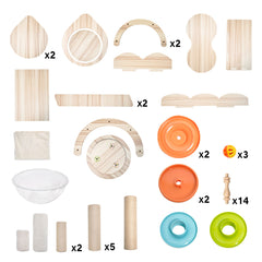 Wooden Cat Tree Tower Floor-to-Ceiling Cat Climbing Scratching Post Adjustable Height 2.5-2.8m with Observation Deck and Space Capsule for Multiple Cats