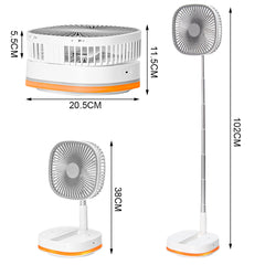 Telescopic Fan 20000mAh Up to 88h Portable Oscillating Height Adjustable Rechargeable Collapsible Floor Fan 120 Rotation and 180 Tilt With 4 Speed