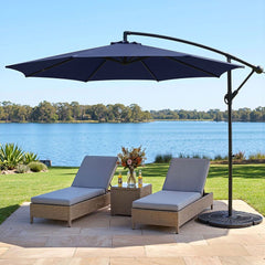 Instahut 3m Outdoor Umbrella Cantilever Beach Garden Patio Navy