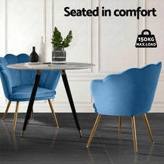 Artiss Armchair Velvet Blue Callista