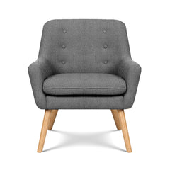 Artiss 2X Armchair Lounge Chair Accent Tub Chair Grey ANNE