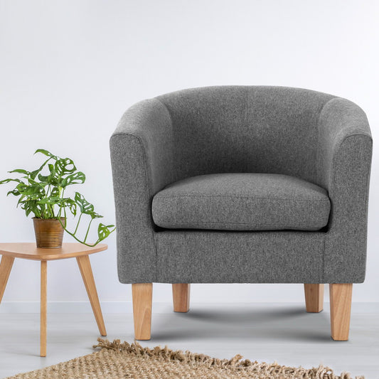 Artiss Armchair Tub Chair Grey Abby