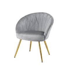 Artiss Armchair Velvet Grey Eloise