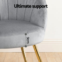 Artiss Armchair Velvet Grey Eloise