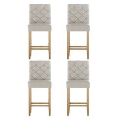 Artiss 4x Bar Stools Linen Upholstered Chairs