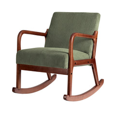 Artiss Rocking Armchair Lounge Chair Corduroy Green