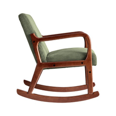 Artiss Rocking Armchair Lounge Chair Corduroy Green