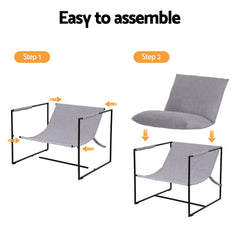 Artiss Armchair Lounge Chair Sling Grey
