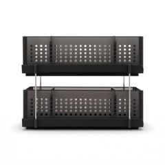Artiss Under Sink Organizer 2 Tier Pull Out Drawer with Removable Baskets & Divider