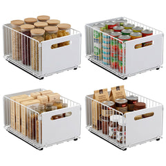 Artiss 4 Pack Pull out Drawers for Cabinets Foldable Slide Out Drawers