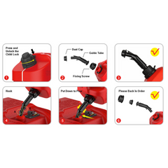 Seaflo 5L Jerry Can Fuel Can Tank All Star Series Portable Auto Shut Off Inc Manual Pump for Caravan Boat Vans