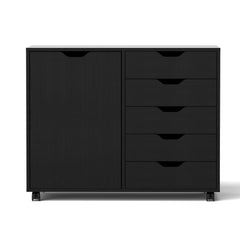 Artiss Mobile Filing Cabinet 5 Drawer with Door Modern Storage Cabinet Printer Stand