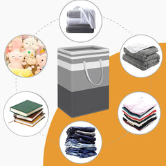 Hivvago 2-Pack Large Waterproof Laundry Baskets with Handles