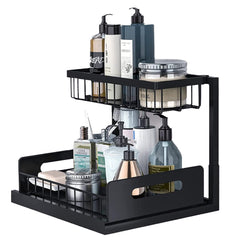 Hivvago 2-Tier Pull-Out Under Sink Organizer Storage Shelf For Kitchen