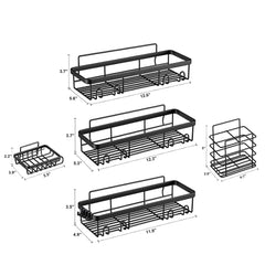 Hivvago Stainless Steel Bathroom Organizer with Adhesive Shelves