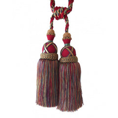 Multi Coloured Double Tassel Curtain Tieback