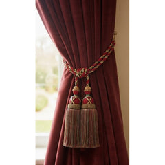 Multi Coloured Double Tassel Curtain Tieback