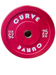 Curve Fitness Olympic Coloured Bumper Plates 50kg (2X25kg)