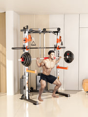 SmartFit C3 Max multi functional trainer smith machine with 130kgs pin loaded weights Machine with attachment