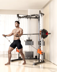 SmartFit C3 Max multi functional trainer smith machine with 130kgs pin loaded weights Machine with attachment