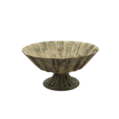 Roman Bowl – Zinc Finish | Metal Decorative & Serving Bowl