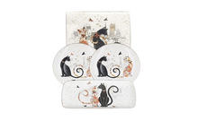 Cat Couple Embossed Entertaining Set