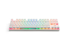G-TEK Cyborg 87-Key Wired Bluetooth Keyboard White