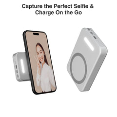 Laser ChargeCore 5000mAh Selfie Powerbank - White