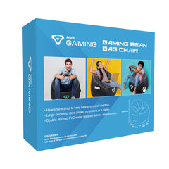 Laser Gaming Bean Bag with Pocket & Headphone Strap