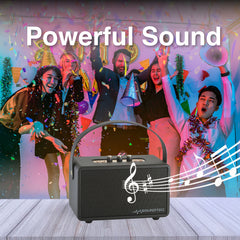 SoundTec Retro Bluetooth Boombox Black