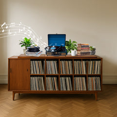 Bluetooth Suitcase Turntable with Speaker